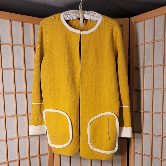 Anthropologie Sandy Piped Sweater Coat - Picture 2 of 12